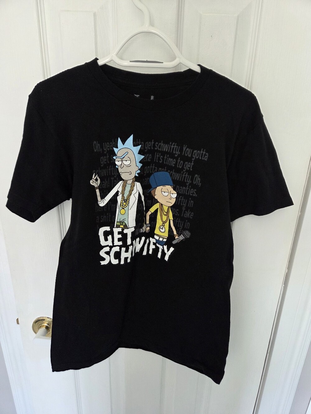 Jack of all Trades Rick and Morty "Get Schwifty" Graphic Tee - Black Size Small